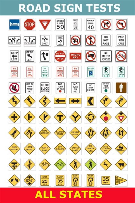 Dmv Road Signs Chart Nc