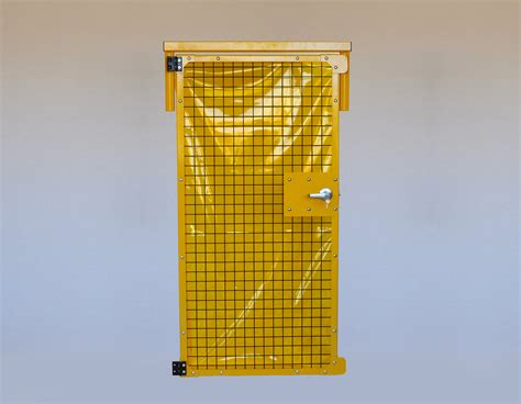 1800×2000 yellow lh knob hinge gate automation guarding systems
