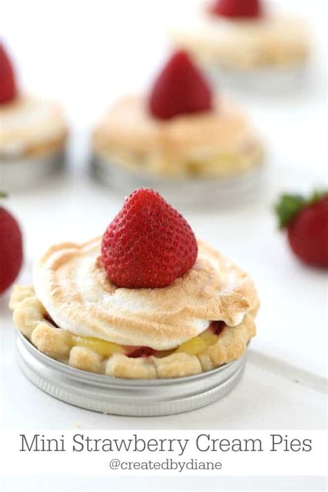 Mini Strawberry Cream Pies Created By Diane