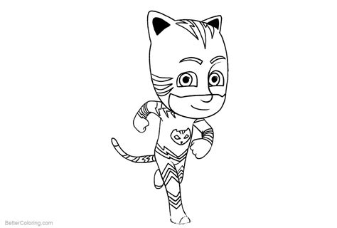 Cat Boys Coloring Page Pj Mask Free Printable Coloring Pages