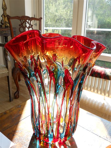 Love T Wades Murano Italian Glass Vase Vintage Murano Glass