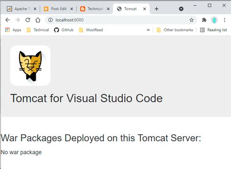 Visual Studio Code Setting Up Tomcat Server