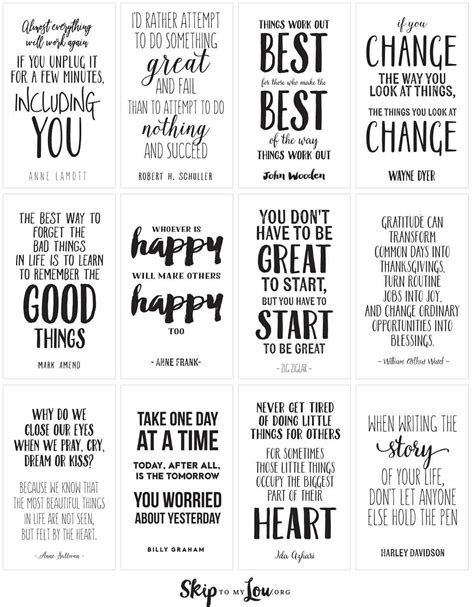 It`s not always easy to come up with the perfect card message. Amazing Life Quotes For Inspiration! {FREE PRINTABLE CARDS} | Skip To My Lou