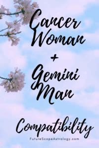 This is a combination of the mutable air gemini and the cardinal water cancer, which may have possibilites of a great relationship if the differences in them are taken care of, in this gemini man and cancer. Gemini Man and Cancer Woman: Love, Compatibility ...