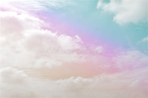 Cloud And Sky With A Pastel Colored Background And Wallpaper Abstract