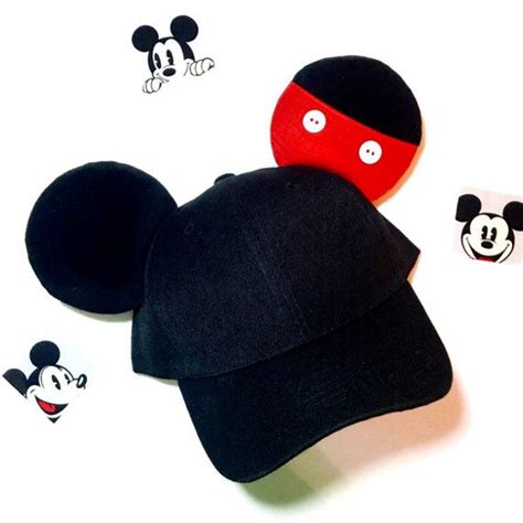 Handmade Disney Inspired Mickey Mouse Ears Hat For Men Comfy