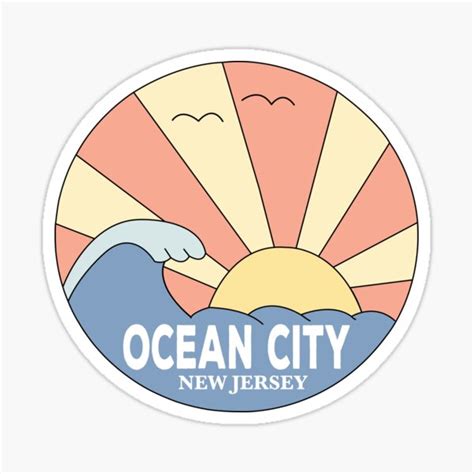 Ocean City New Jersey Sticker For Sale By Prntdadz Redbubble