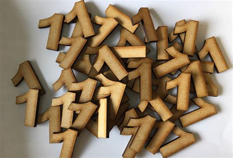 30mm Wooden Numbers Craft Small Embellishments Ready To Etsy