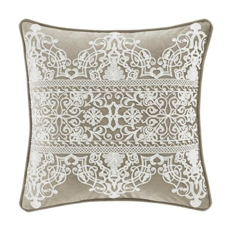 Opulence 20 Square Decorative Throw Pillow In Linen By Jqueen New York