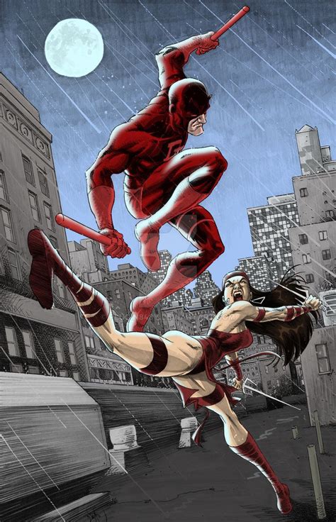 Daredevil Vs Elektra In 2023 Daredevil Daredevil Art Daredevil Artwork
