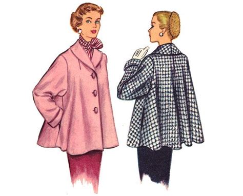 Swing Coat Sewing Pattern Kimono Jacket Sewing Pattern 1960 Style
