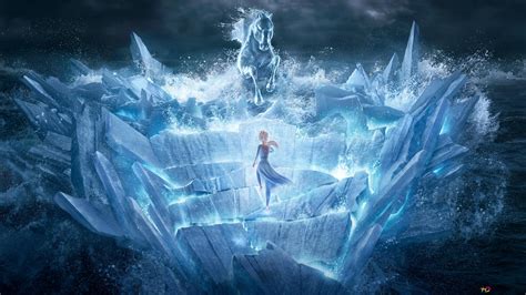 Elsa In The Middle Of Frozen Ice 8k Wallpaper Download