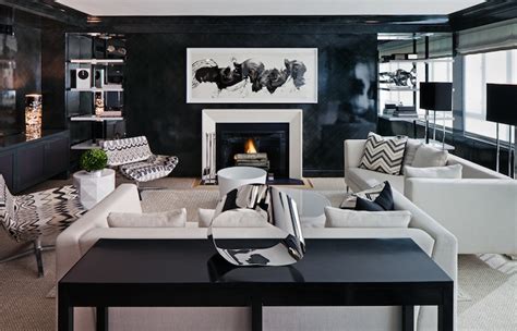 White And Black Living Room Contemporary Living Room Haus Interior