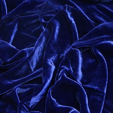 Royal Blue Silk Velvet Fabric Ifabric