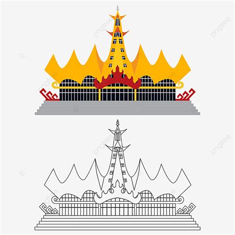Tower Building Vector Hd Images Siger Tower Building Indonesia Lampung
