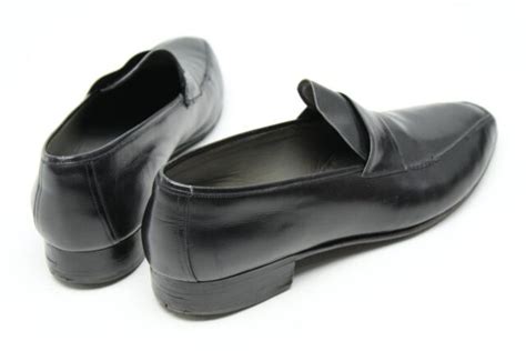 Vtg Arbiter Mens Dress Shoes 425 Us 9 Black Leather Strap Loafer V
