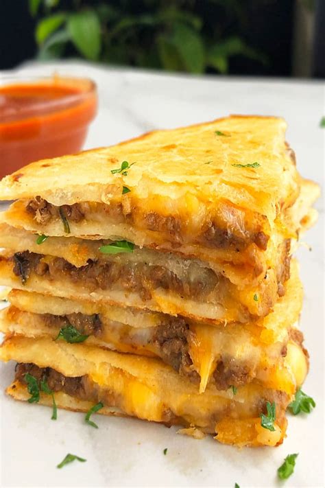 Burger, stews, soups, tacos, and more healthy ground beef recipes. Ground Beef Quesadilla (One Pan) | One Pot Recipes