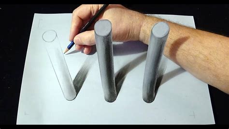 How to draw impossible heart, 3d objects обновлено: It's Impossible? - Drawing 3D Cylinders - Trick Art by ...
