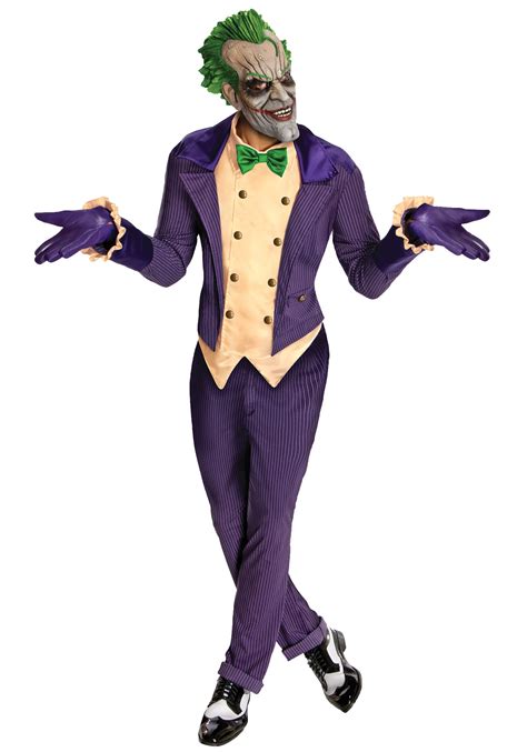 Video Game The Joker Costume For Men Joker Halloween Costumes