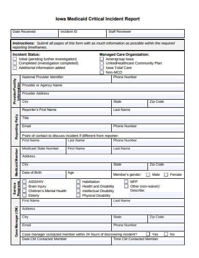 10 Medical Incident Report Templates In Pdf Doc