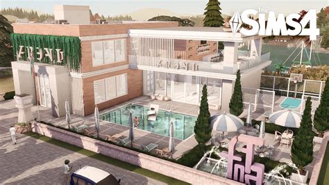 The Sims 4 Gym And Spa Recreation Center The Sims 4 Build Youtube