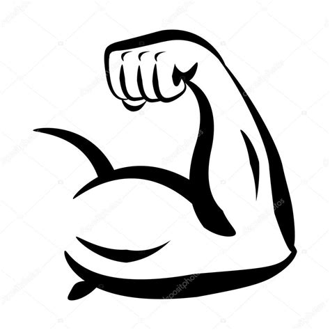 Bodybuilder Big Biceps Vector Logo Stock Vector Image By Feuerbach