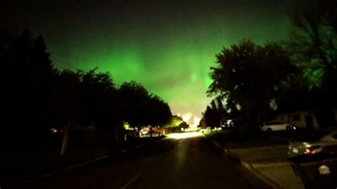 Video Stunning Aurora Borealis Lights Up North Dakota Sky Abc News