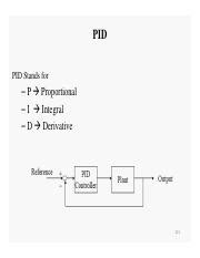 Postgraduate Control Lecture Pdf Pid Pid Stands For P