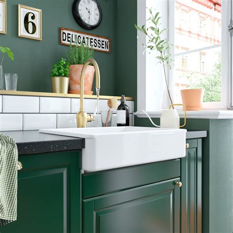 Decoración de una cocina en el proyecto de una cocina. A green and fresh BODBYN kitchen │ IKEA