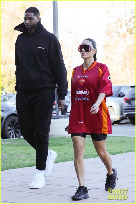 Tristan Thompson Accompanies Kim Kardashian To North Wests Basketball