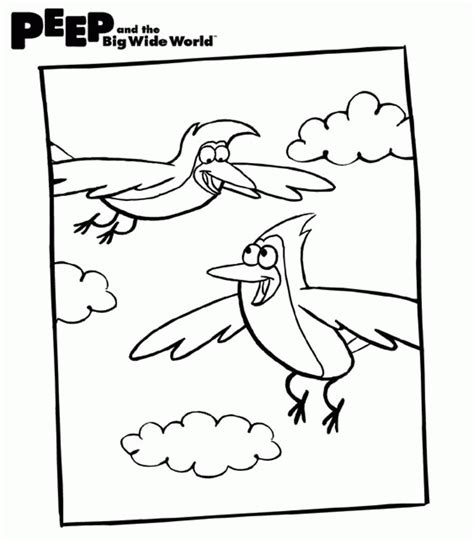 Peep And The Big Wide World Coloring Pages Coloring Nation