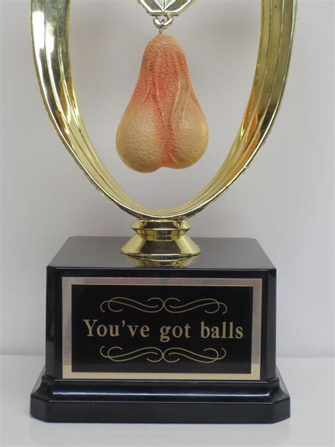 Youve Got Balls Funny Trophy Aww Nuts Award Trophy Adult Etsy