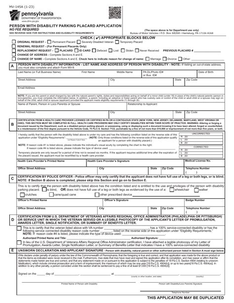 Form Mv 145a Download Fillable Pdf Or Fill Online Person With