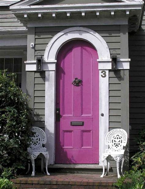 41 Unique And Elegant Door Decoration Ideas In 2020 Purple Front