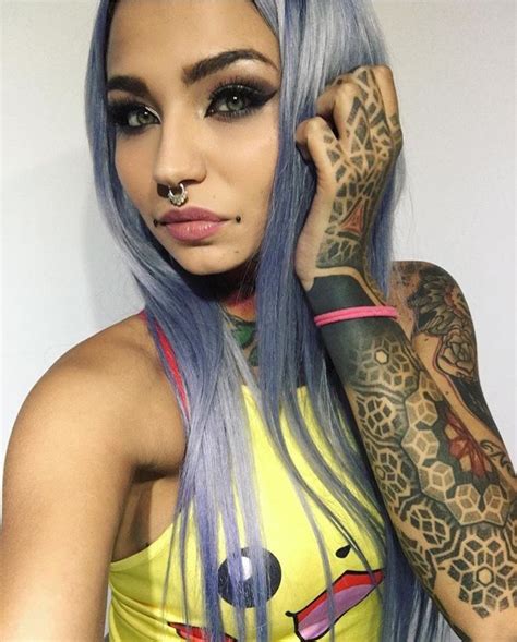 Hair Color Tattoo Photoshoot Tattoed Women Tattoed Girls