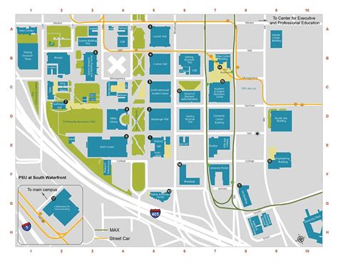 Portland State Campus Map Pdx Campus Map Oregon Usa