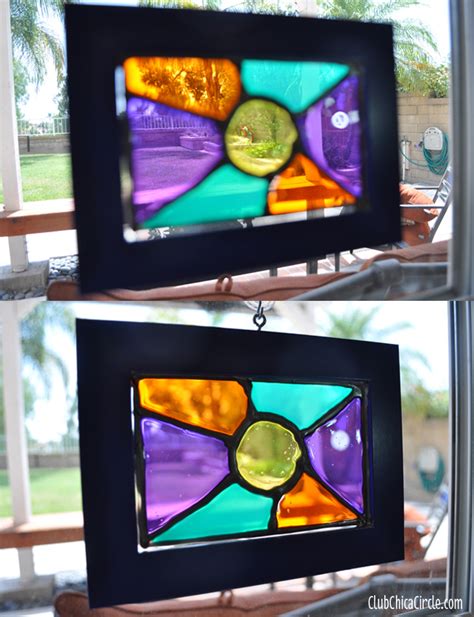 Glass Stained Suncatchers Diy Club Chica Circle Where Crafty Is