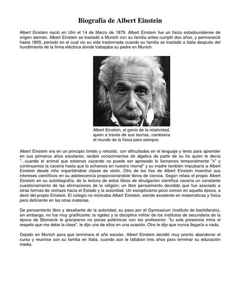 Biografia De Albert Einstein By Paúl Navarro Issuu