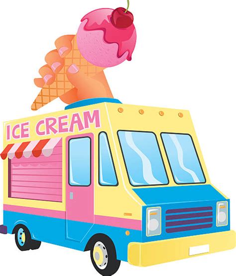 royalty free ice cream truck clip art vector images and illustrations istock