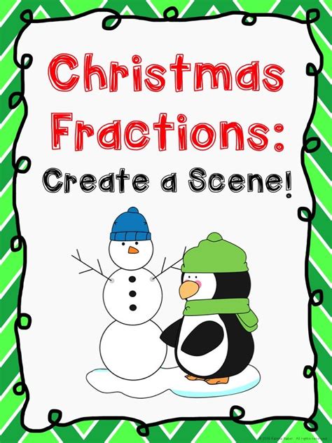 Free Christmas Math Center Fun Christmas Fraction Art Activity