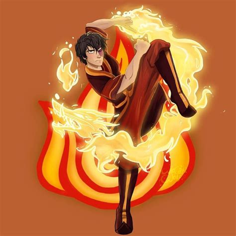 An Anime Character Is Dancing With Fire In The Air