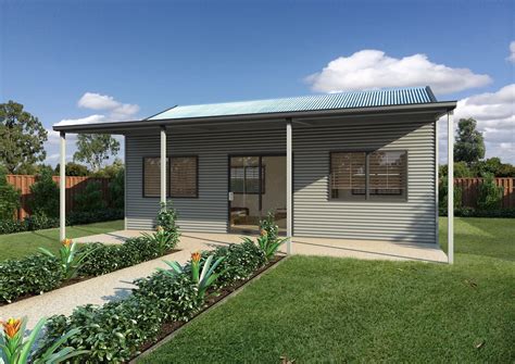 Stylish Yet Easy To Erect This Shack Kit Home Has A Zincalume Roof