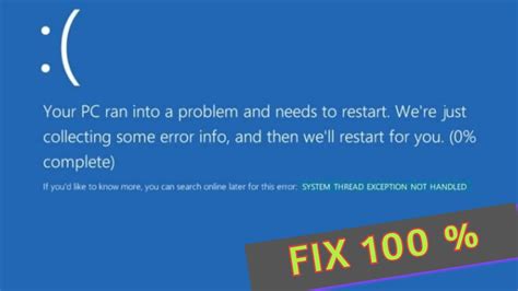 Fix System Thread Exception Not Handled Error TRONZI