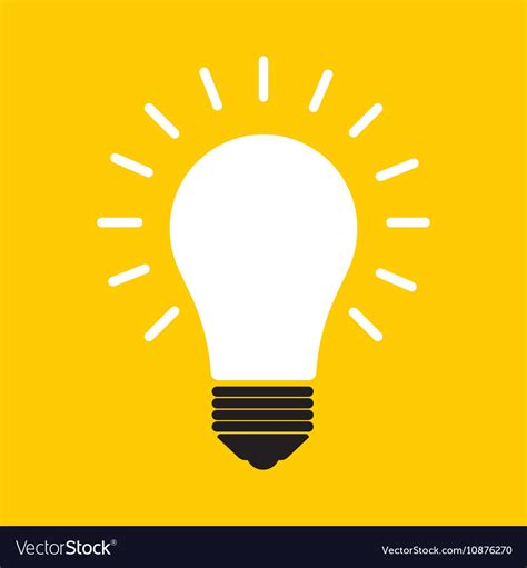Simple Light Bulb Icon Royalty Free Vector Image