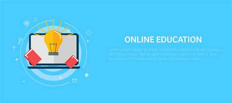 Online Education Banner Vector Flat Illustration 364719 Vector Art At