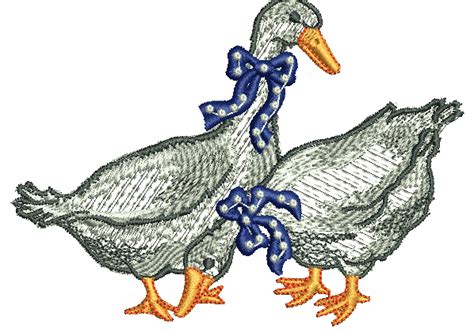 Ducks Embroidery Design | Free Embroidery Design | Falcon Embroidery | Animal embroidery designs ...