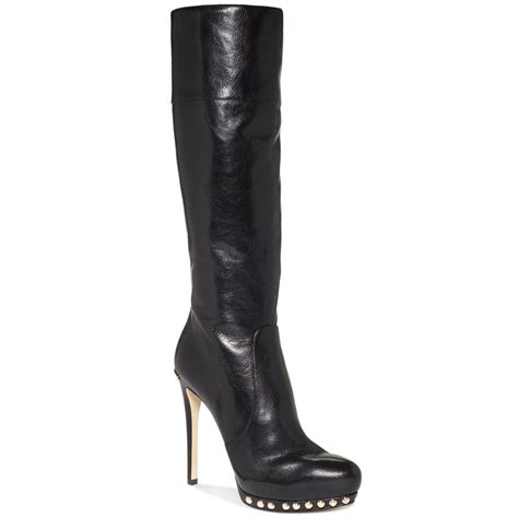 Lyst Michael Kors Ailee Tall High Heel Dress Boots In Black
