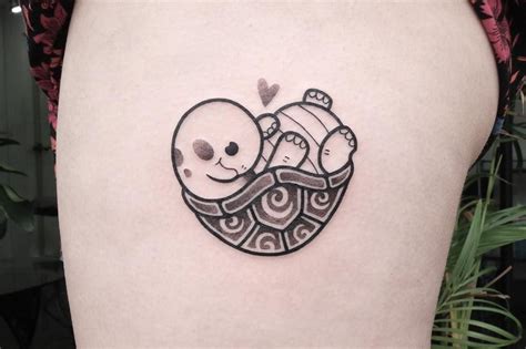 A Super Cute Turtle Heart Tattoo By Hugocide On Instagram Turtle