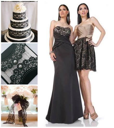 Black Lace Bridesmaids Dresses From Impressions Fall 2013 Collection