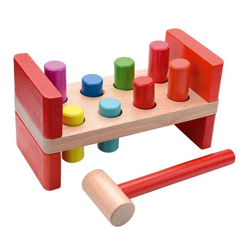 Buy Sentik Wooden Pounding Bench Pound A Peg Toy With Hammer For Babie